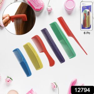 Assorted Styling Hair Comb - (6 Pc / Set)