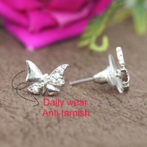 Sterling Silver Butterfly Stud Earrings for women and girls