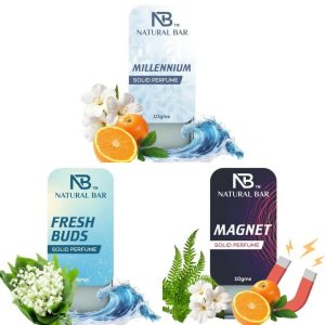 Millennium, fresh buds And Magnet solid perfume Combo (3Pc/10gm)
