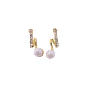 Luxury Gold Pearl Drop Earrings for Women, Stylish Trendy Fashion Jewelry