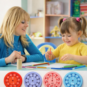 Math Fidget Spinner for Kids | Educational Multiplication & Number Learning Toy (9 PC)