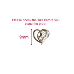 ose Gold Plated Heart & Diamond Stud Earrings for women and girls