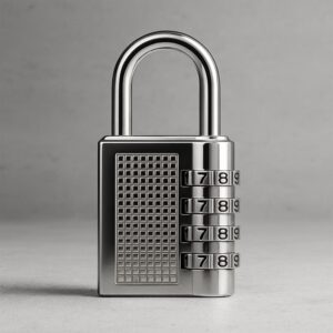 Heavy-Duty 4-Digit Resettable Combination Padlock (1 Pc)