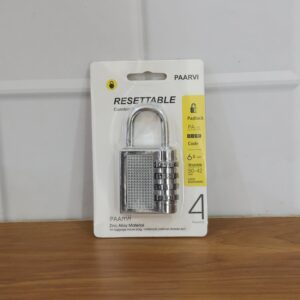 Heavy-Duty 4-Digit Resettable Combination Padlock (1 Pc)
