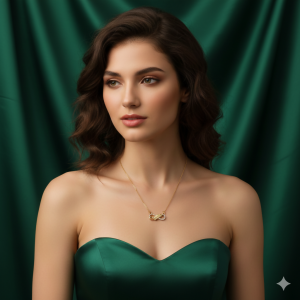 Gold Infinity Leaf Necklace with AD Accents Dainty Nature-Inspired Pendant for Women Daily Use