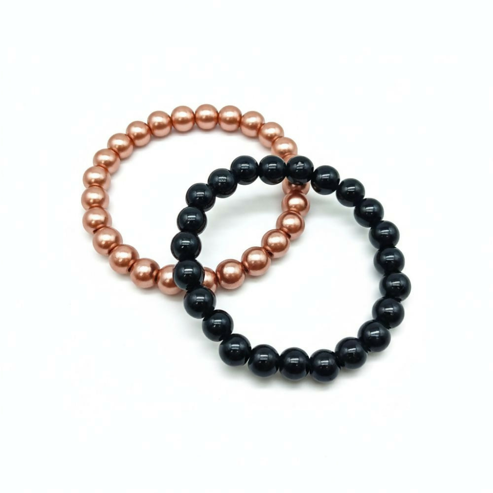 Classic Black and Gold Combo Bracelet – Unisex