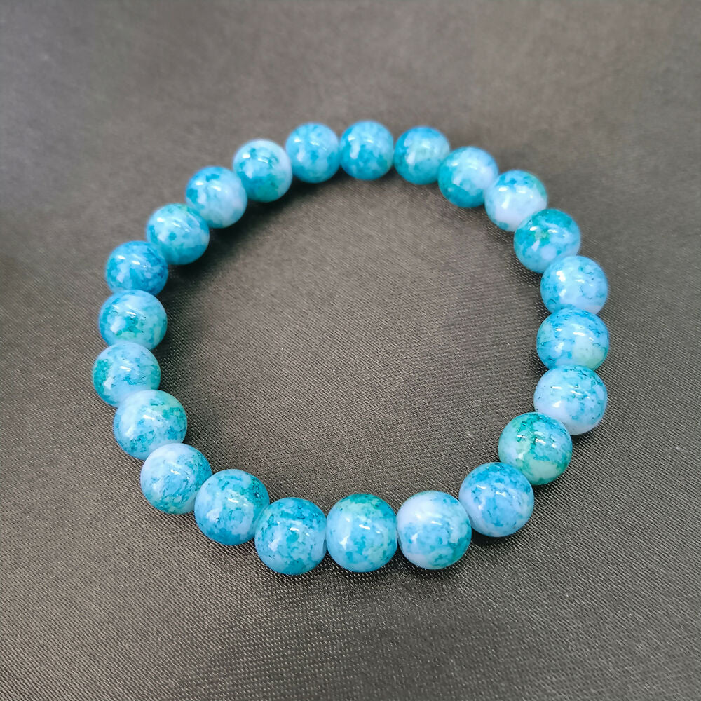 Blue Glass Beads Bracelet