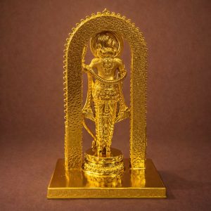 Lord Ram Idol with Bow Golden Finish Statue for Home Temple Decor