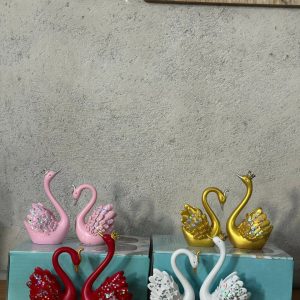 Decorative Swan Couple Showpiece Set for Home, Table & Gift Decor