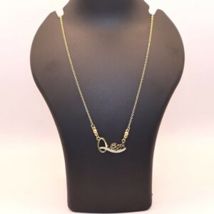 Gold Plated Queen Necklace with AD for women and girls