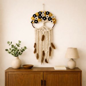 Macrame Tree of Life Dream Catcher Wall Hanging Boho Home Decor