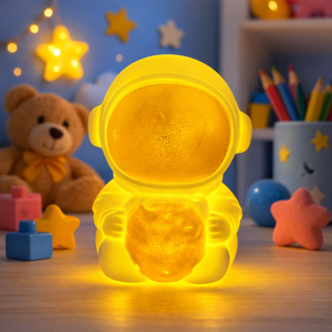 Golden Astronaut LED Night Lamp Moon Light Kids Room Bedroom Table Decor