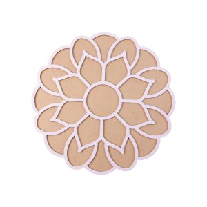 Lotus Rangoli Stencil | Reusable MDF Template for Easy Diwali & Pooja Floor Decor