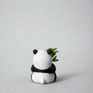 Cute Panda poly-resin Showpiece with Bamboo for Home & Office Desk Decor