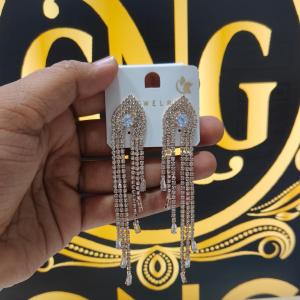 elegant luxurious rose gold chandelier earrings