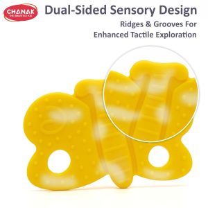 Aditi Baby Silicone Teething Toy Butterfly Shape Soft Chew Teether (1Pc/Mix Colour)