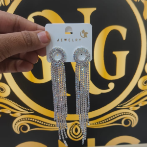 ELEGANT LONG EARRINGS WITH FULL OF DIAMOND