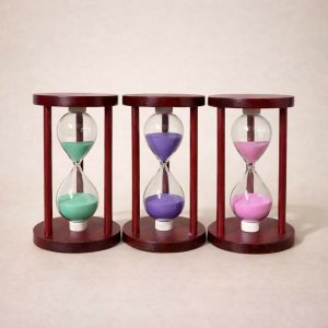 Wooden Sand Timer Hourglass for Home Décor, Desk Timer (10 Minutes)