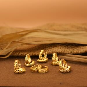 Mini AD Bali Gold Hoop Earrings kan ki bali for women and girls Combo Pack of 6
