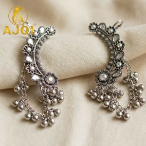 Vintage Silver Floral Earrings