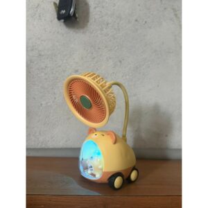 Kids Bear Fan Lamp with Night Light | Cute Table Fan for Study & Bedside