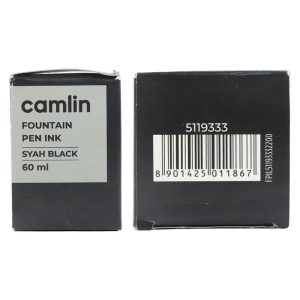Camlin Syah Black Fountain Pen Ink – Smooth Writing Ink (60ml)