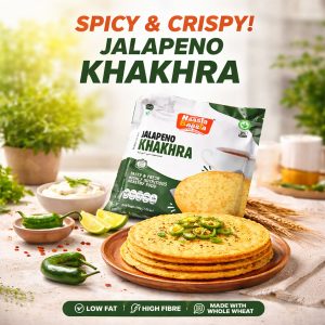Naasta Baasta Jalapeno Khakhra Ready-to-Eat Crispy Whole Wheat Snack (200 Gm)