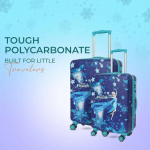 Travelling Kids Cartoon Character Trolley/Luggage Bags 4 Wheels ( Blue /18 Inch)