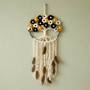Macrame Tree of Life Dream Catcher Wall Hanging Boho Home Decor