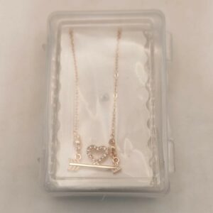 Rose Gold AD Heart Necklace For women and girls