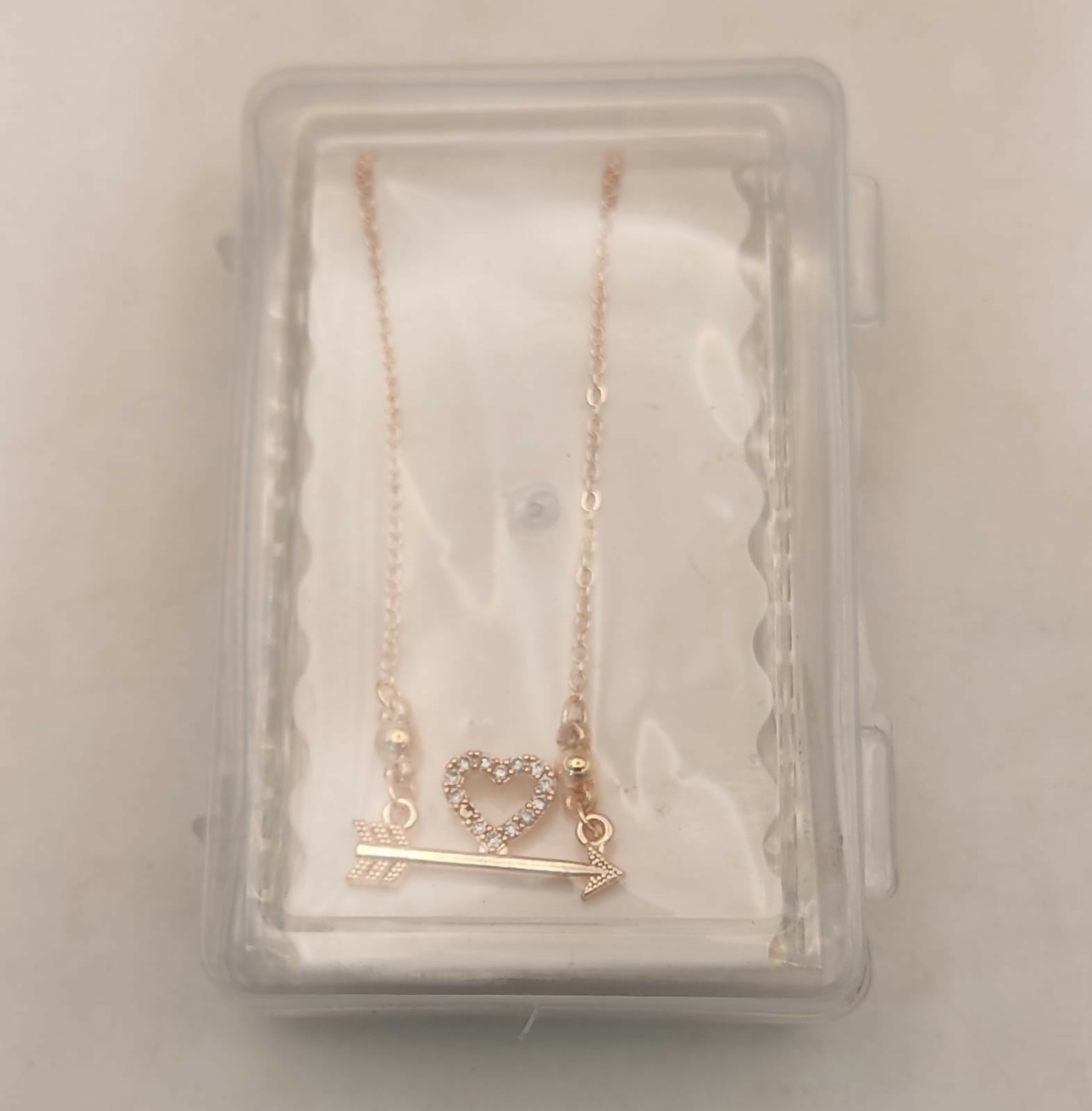 Rose Gold AD Heart Necklace For women and girls - Image 5