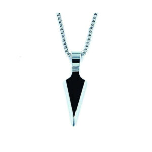 Silver chain with Black Arrow Pendant