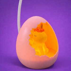 Unicorn Egg Kids Desk Lamp with LED Night Light & Flexible Neck