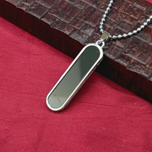 Black Enamel Chain Pendant For Men
