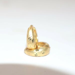 Gold-Plated Dotted AD Bali Huggie Hoop Earrings kan ki balin