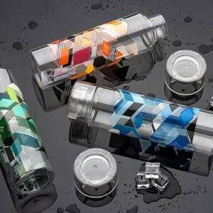 round plastic water bottles 1000ml 3pc