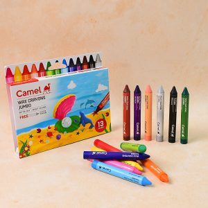 Camlin Wax Crayons Jumbo 13 Shades with Glitter Crayon