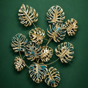 Modern Metal Leaf Wall Art Decor for Living Room Wall Decoration