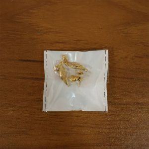 Gold Finish Leaf Design Drop Earrings with Stone Detailing (1 Pair)