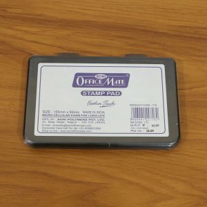 OfficeMate Black Feather Touch Stamp Pad for Office And School Use (155x95 mm)