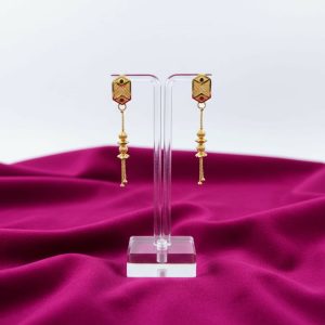 Long Chain Beads Golden Earrings for Women & Girls – Traditional Fancy Jewellery