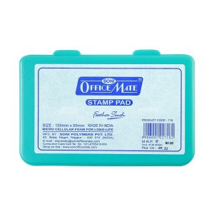 OfficeMate Green Feather Touch Stamp Pad for Office And School Use (155x95 mm)