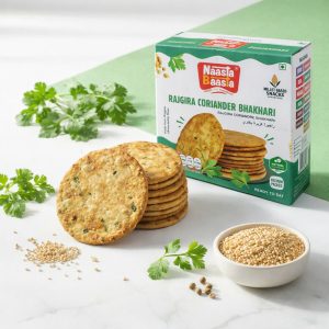 Naasta Baasta Rajgira Coriander Bhakhari - Crispy Millet Based Ready to Eat Snack (200 Gm)
