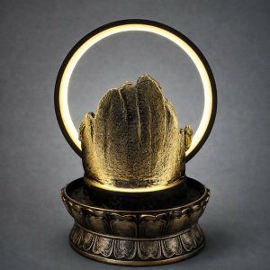 Shiv Parivar LED Water Fountain with Halo Ring Light