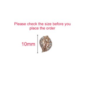 Rose Gold Leaf Stud Earrings with AD for women and girls