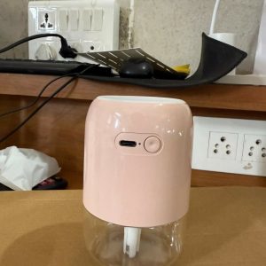 Pink USB Mini H2O Humidifier with Color LED Light for Desk & Bedroom