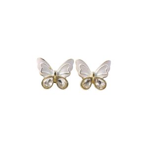 Elegant Crystal Butterfly Stud Earrings for Women And Girls