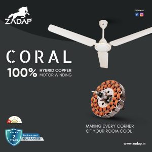 Zadap 1200mm 52W High Speed Ceiling Fan
