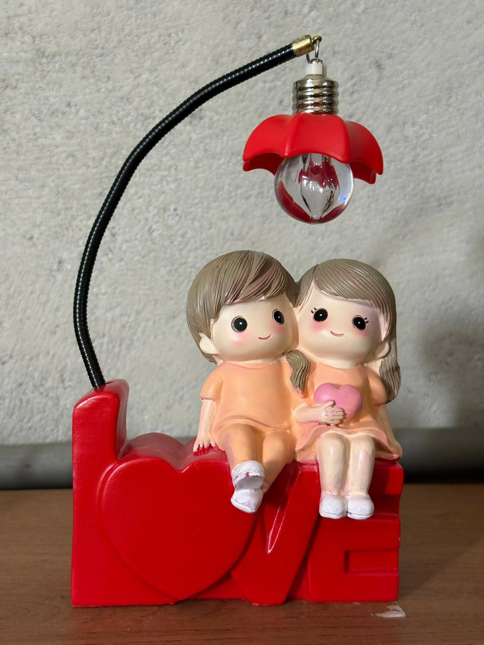 Red Couple LOVE Table Lamp with Decorative Light for Bedroom & Gift Decor - Image 6