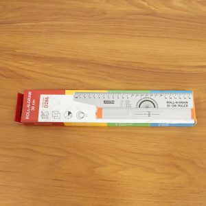 Roll-N-Draw Precision Ruler with Rolling Guide for Drawing & Drafting (30Cm)